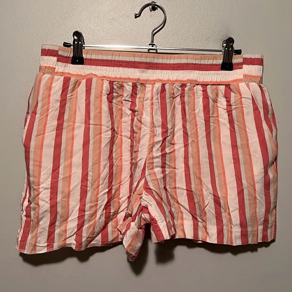 APT. 9 Women's Multicolor Striped Rayon Elastic Waist Pull On Short